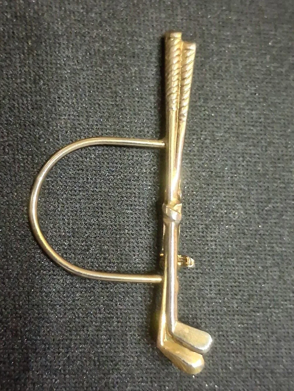 Gold-Tone Golf Club Brooch Pin for Women